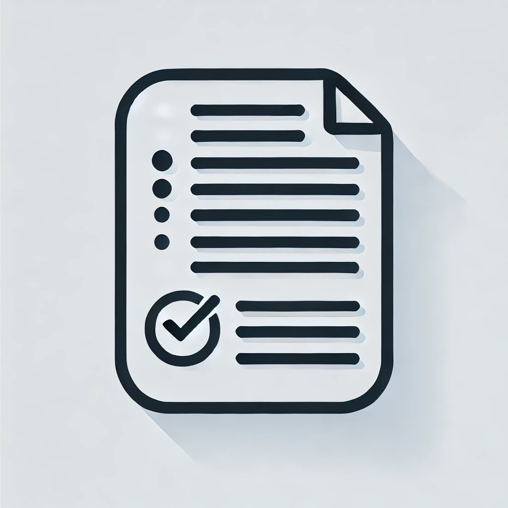 Minimalist icon of a webpage with highlighted sections and a checkmark symbol, representing content optimization for improved SEO